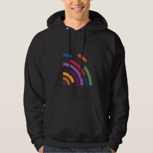 Färgrik Signalvåg Hoodie   Modern T-shirt