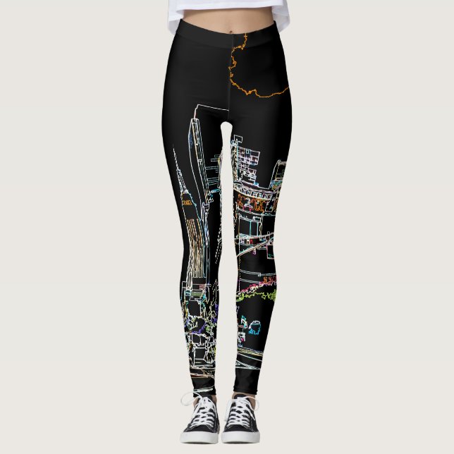 Färgrik siluett i Manhattan Leggings (Framsida)