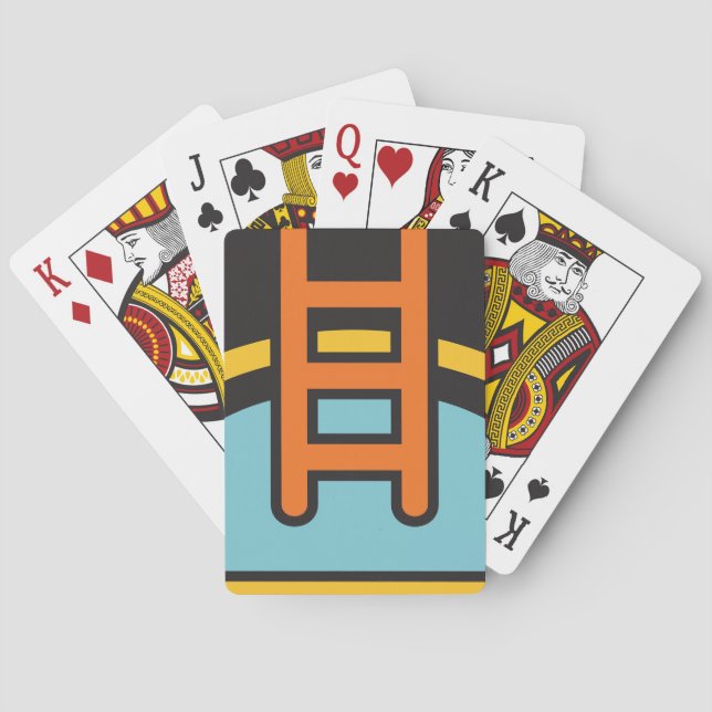 Färgrik simbassängikon casinokort (Baksidan)