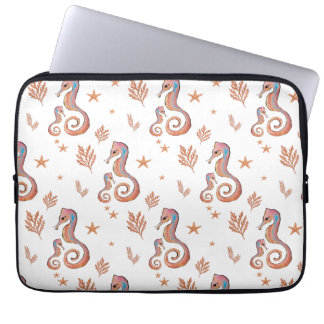 Färgrik sjöhästs havsmönster laptop fodral
