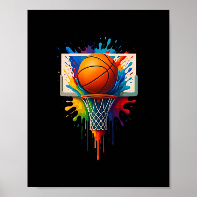 Färgrik Sketll Splash Ller Tie Dye Färg Team Pla Poster (Framsidan)