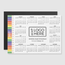 Färgrik skol logotyp 2027 Magnetisk kalender