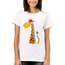 Färgrik skraj giraffkonst