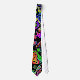 Färgrik skraj Paisley modell Slips