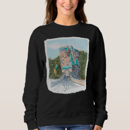 Färgrik slott illustration t shirt