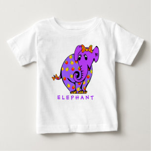 Färgrik småbarnT-tröja för förtjusande ELEFAN T-shirt