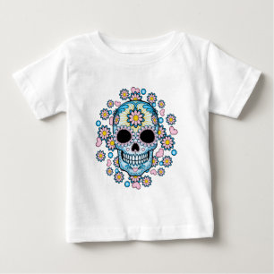 Färgrik sockerskalle t-shirt