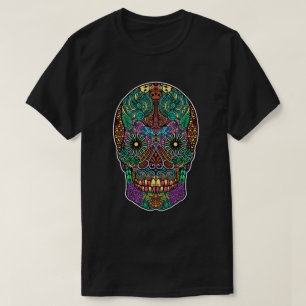 Färgrik sockerskalle t-shirt