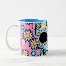 Färgrik sockerskalle Två-Tonad mugg