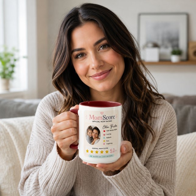 Färgrik sökstil Mamma Foto Hyllning Mugg (Colorful Search Style Mom Photo Tribute Mug
)