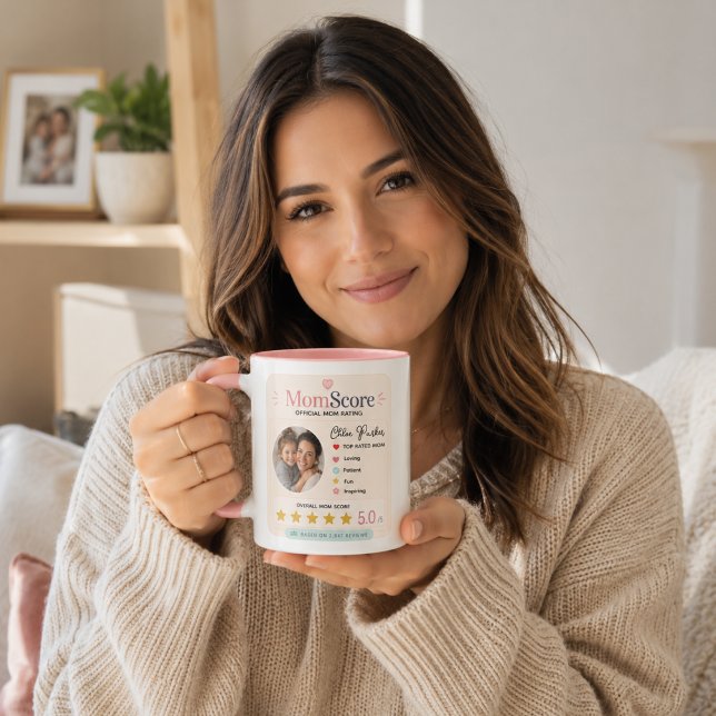 Färgrik sökstil Mamma Foto Hyllning Mugg (Colorful Search Style Mom Photo Tribute Mug
)