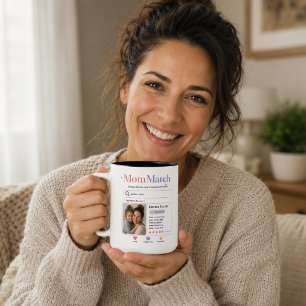 Färgrik sökstil Mamma Foto Hyllning Två-Tonad Mugg