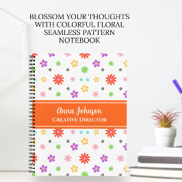 Färgrik Söt Blommig Sömlös Mönster 