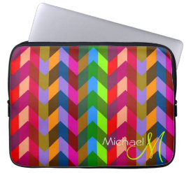 Färgrik sparresicksack för beställnings- Monogram Laptop Fodral