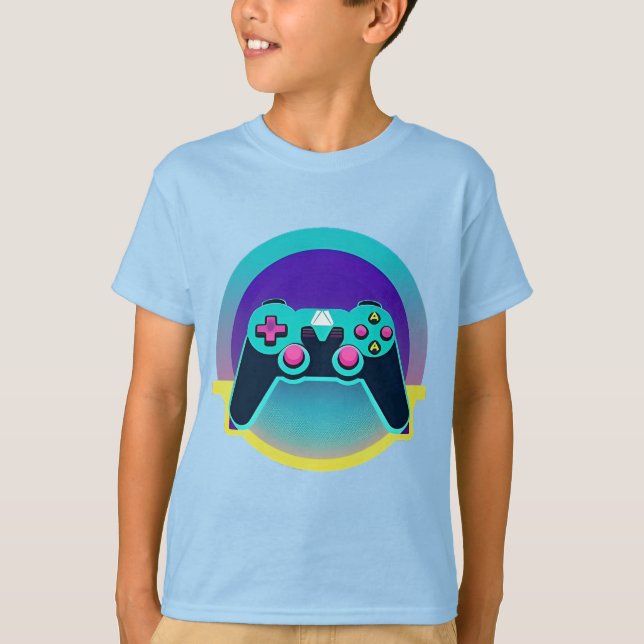 Färgrik Spelkontroll T Shirt (Framsida)