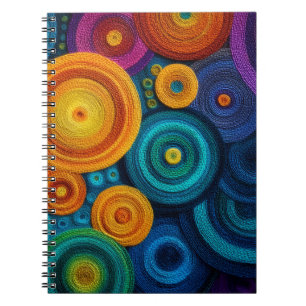 Färgrik Spiral Abstrakt Mönster Geometrisk Virvel Anteckningsbok