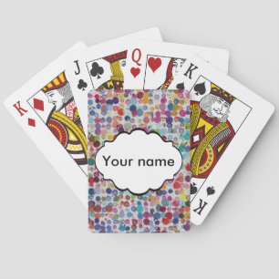 Färgrik splattersabstraktdesign spel kort
