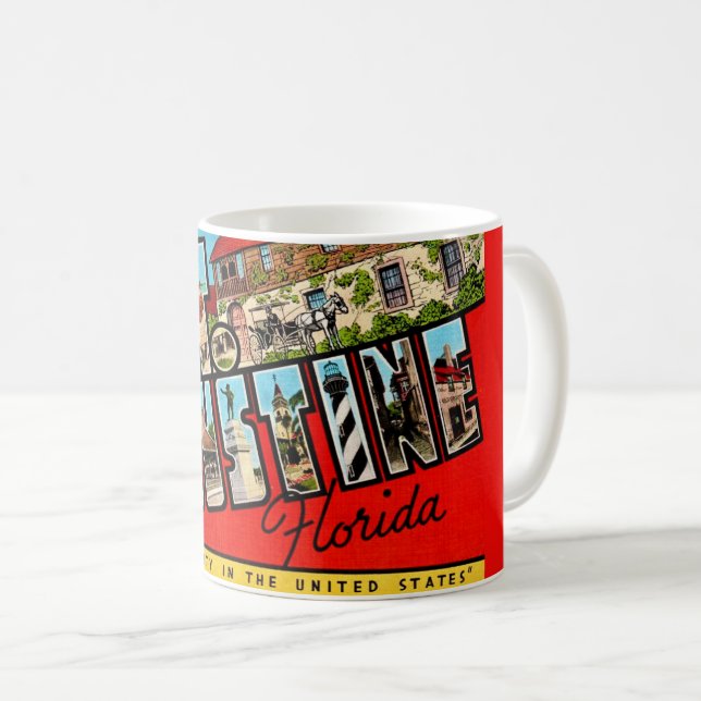 Färgrik St Augustine Florida  Kaffemugg (Framsida höger)