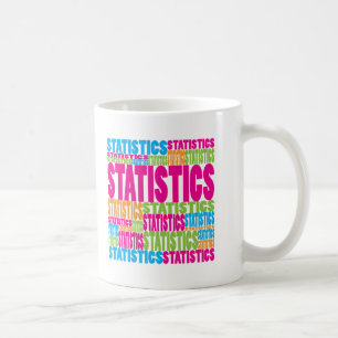 Färgrik statistik kaffemugg