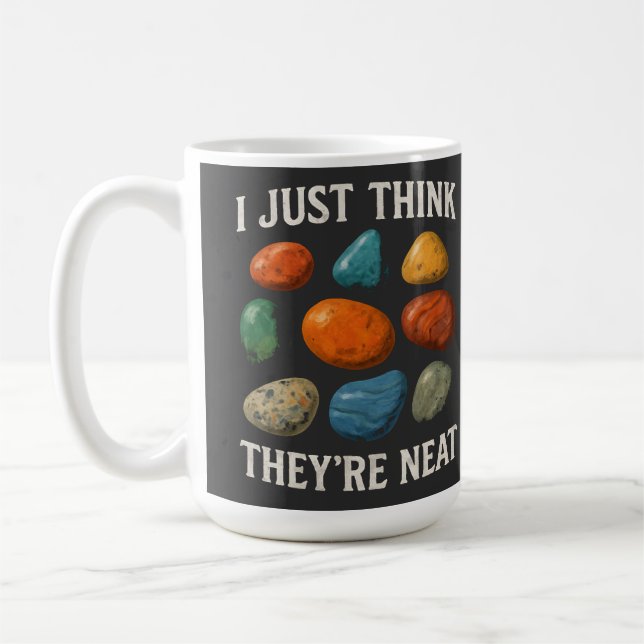 Färgrik sten snygg design kaffemugg (Vänster)