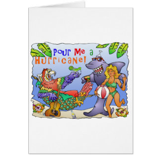 Färgrik strandpartydesign hälsningskort