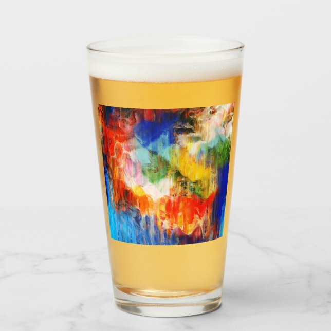 Färgrik struktur glaskopp (Framsida fylld)