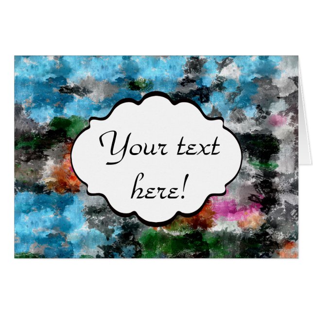 Färgrik struktur hälsningskort (Framsidan Horizontal)