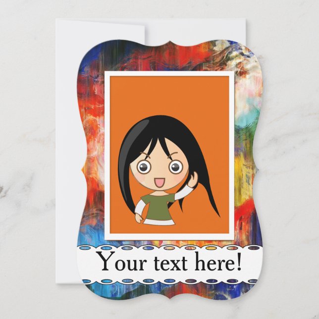 Färgrik struktur inbjudningar (Framsida)