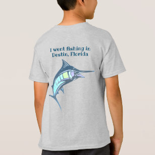 Färgrik Swordfishfiskesouvenir T Shirt