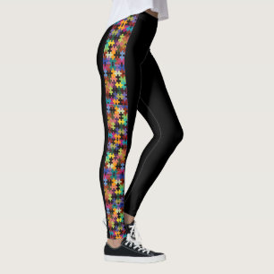 Färgrik täckemönsterdamasker leggings