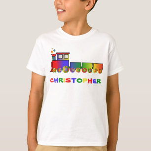 Färgrik tågpersonlig t shirt