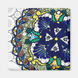 färgrik talavera keramik mexikansk blå foto art  magnet