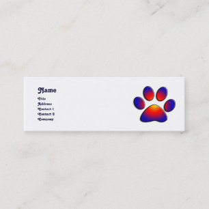 FÄRGRIK TASS,svart vit Mini Visitkort