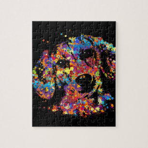 Färgrik taxhund - Doxie Pussel