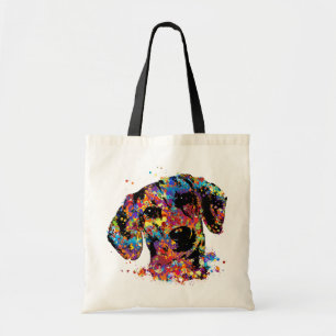 Färgrik taxhund - Doxie Tygkasse