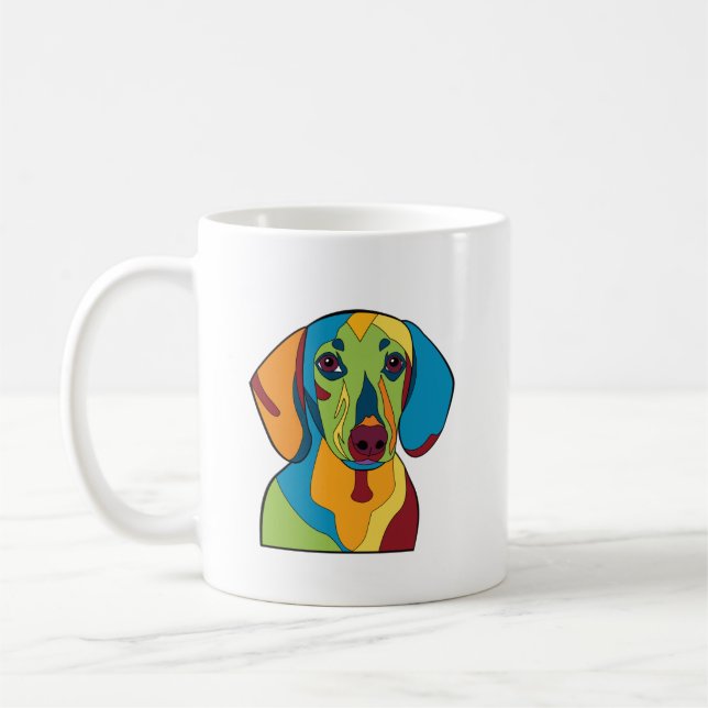 Färgrik taxmugg kaffemugg (Vänster)