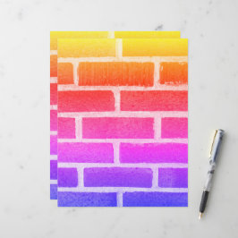 Färgrik tegelvägg fotografering Scrapbook papper