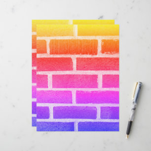 Färgrik tegelvägg fotografering Scrapbook papper