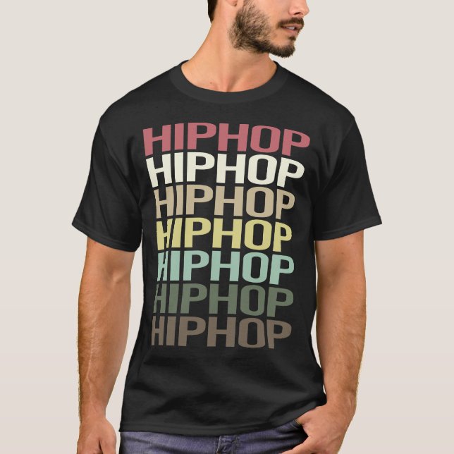 Färgrik text Hip Hop Hiphop T Shirt (Framsida)