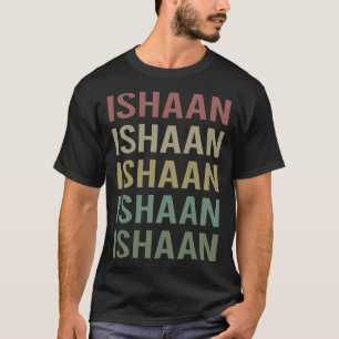 Färgrik textkonst - Ishaan Namn T Shirt