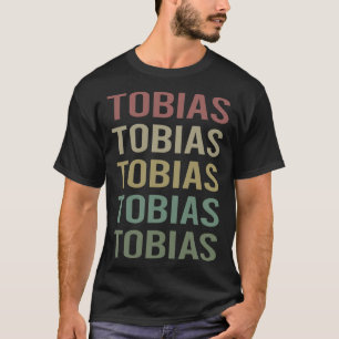 Färgrik textkonst - Tobias namn T Shirt
