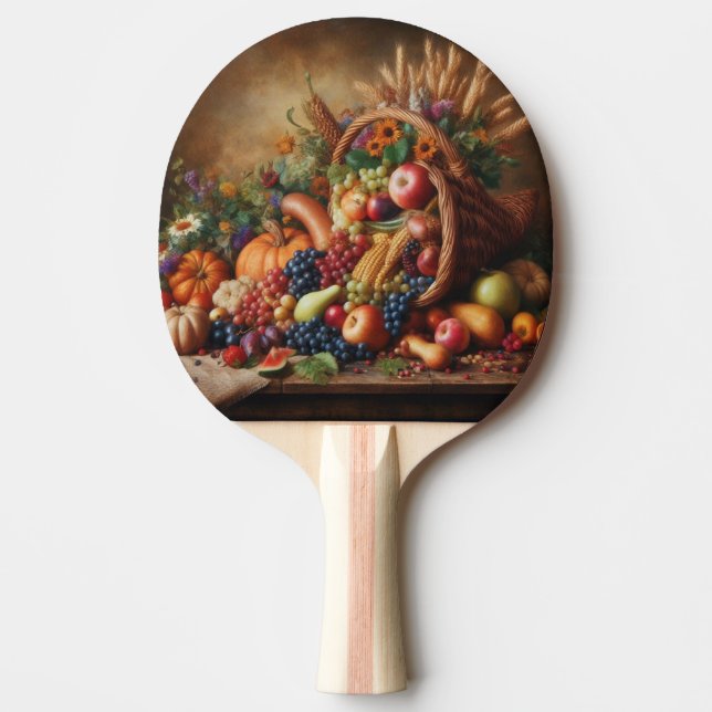 Färgrik/Thanksgiving/Överflöd/Höst Pingisracket (Framsidan)