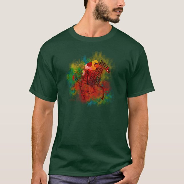 Färgrik Thoroughbred i typografi T-shirt (Framsida)