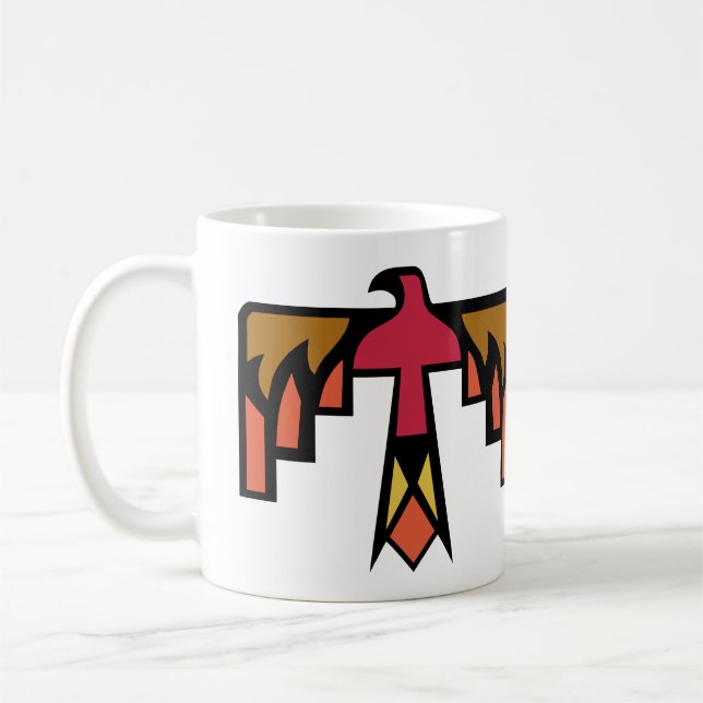 Färgrik Thunderbird-design Kaffemugg (Vänster)