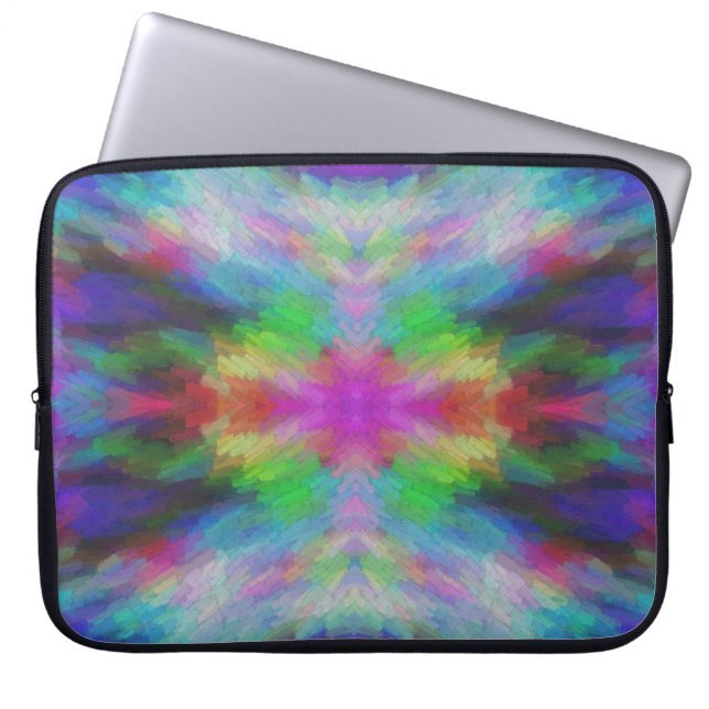 Färgrik Tie Dye stil konst Laptop Fodral (Framsidan)