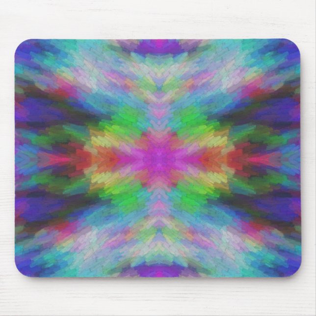 Färgrik Tie Dye stilkonst Musmatta (Framsidan)