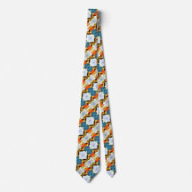 Färgrik Tie för silkeJesus Foulard