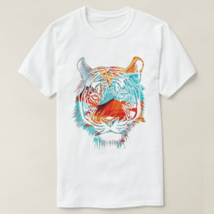 Färgrik tiger t shirt