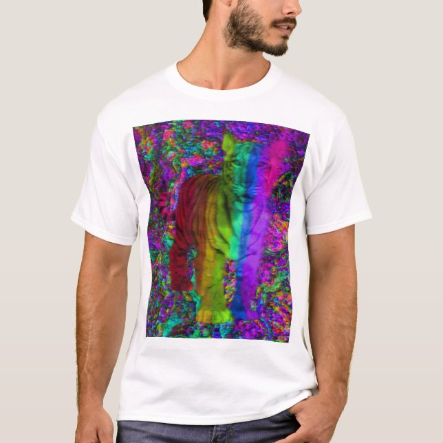 Färgrik tiger tee shirt (Framsida)
