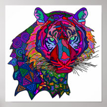 Färgrik tigertryck
